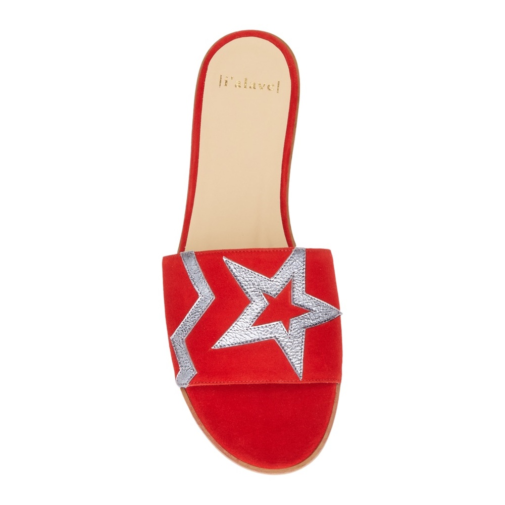 *i’alave* Women star flat sandals_Red _SZ:36-41